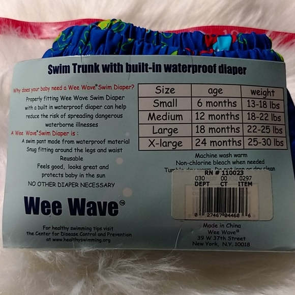 Infant swim trunks w/ built in waterproof diaper - Picture 9 of 11